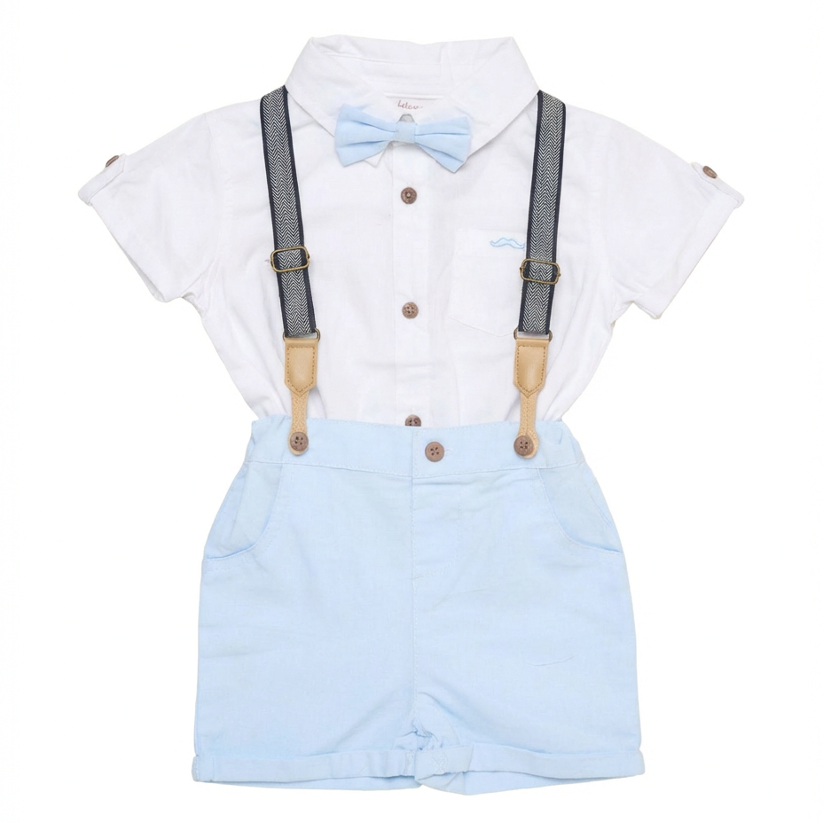 Baby Boys Bow Tie & Braces Outfit