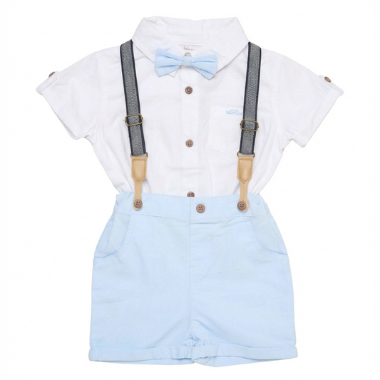 Baby Boys Bow Tie & Braces Outfit