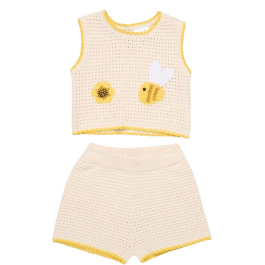 Girls Knitted Bee Outfit
