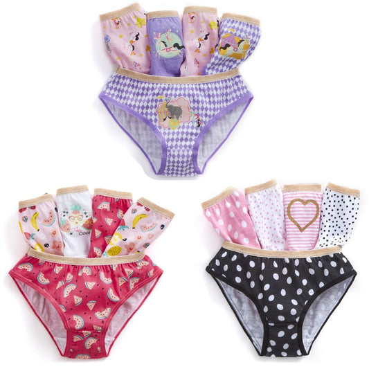 Girls 5 Pack of Briefs