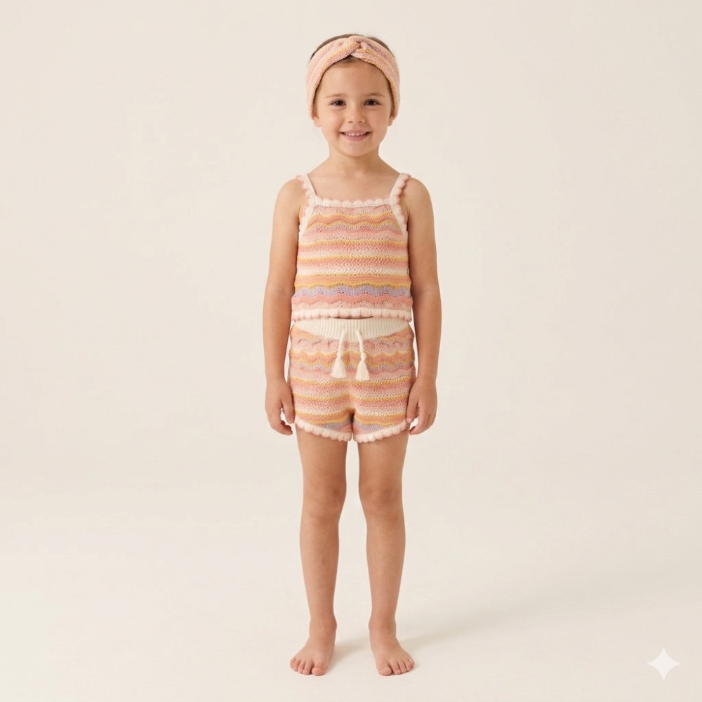 Girls Knit Outfit & Headband