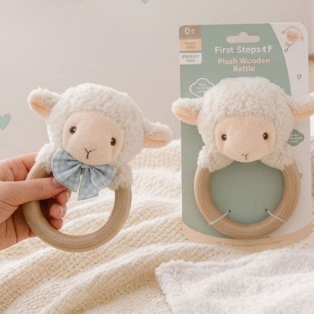 Lamb Wooden Rattle