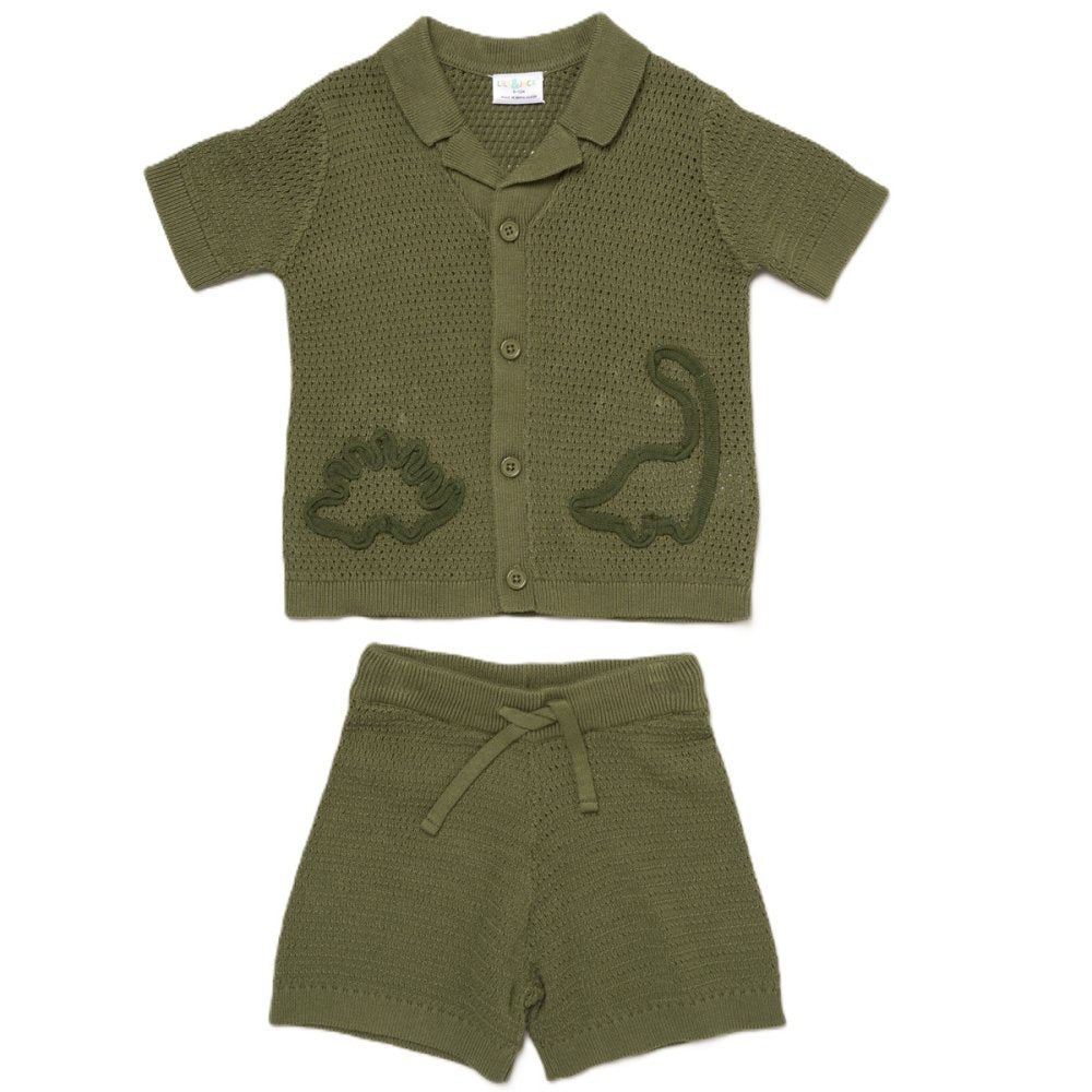 Baby Boys Knit Dinosaur Outfit