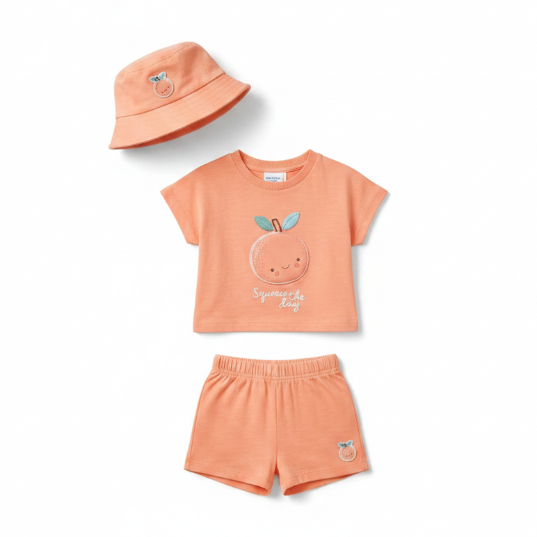 Baby Girls Peach Outfit
