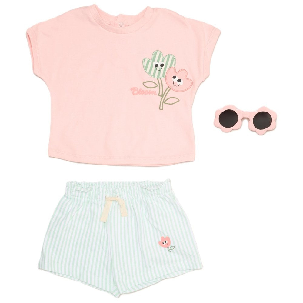 Girls Flower Outfit with Sunglasses
