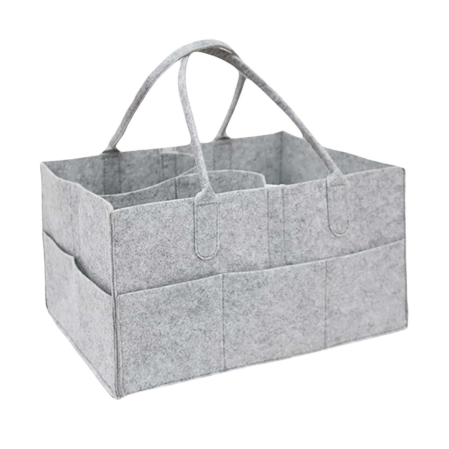 Grey Felt Nappy Caddy