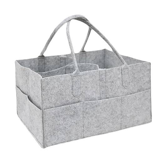 Grey Felt Nappy Caddy