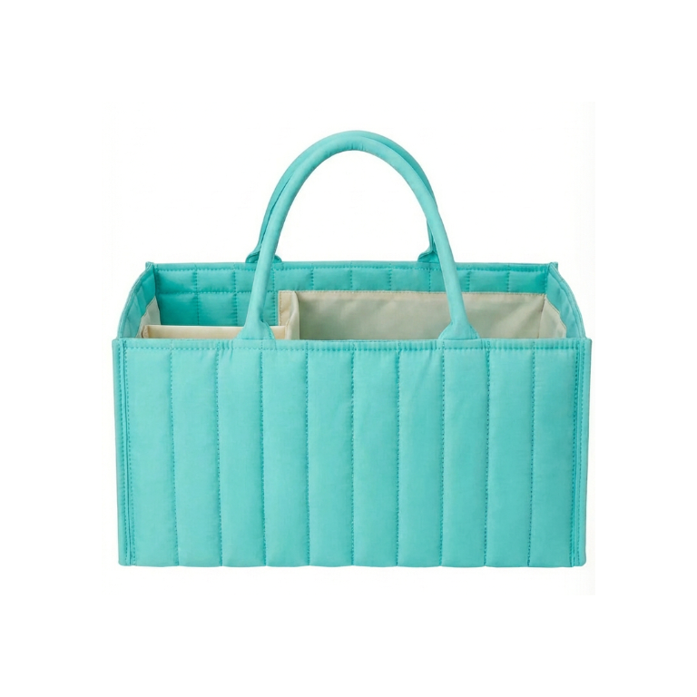 Aqua Quilted Nappy Caddy