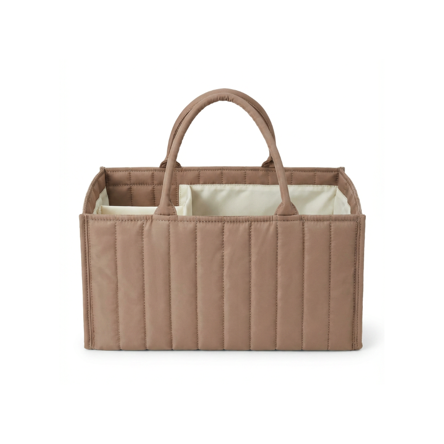 Brown Quilted Nappy Caddy