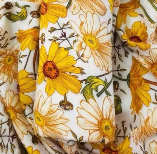 Floral Muslin Swaddle Blanket
