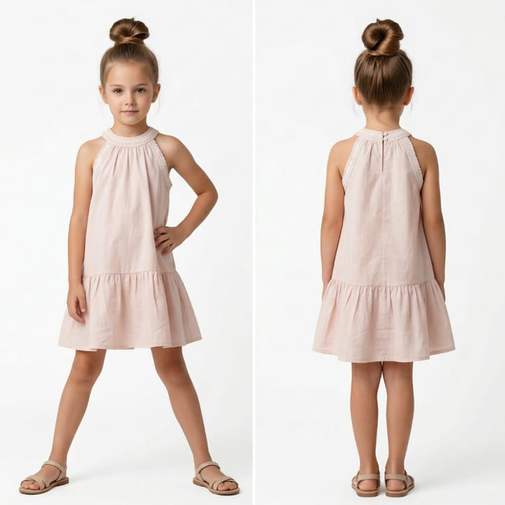 Girls Lace Collar Dress