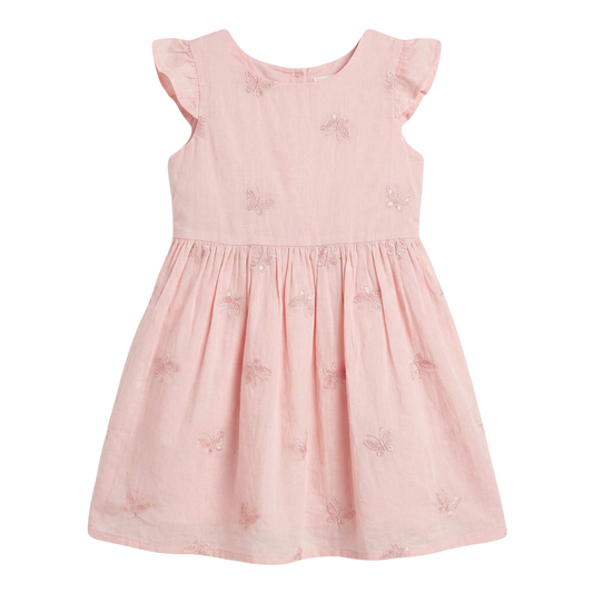 Girls Butterfly Embroidered Dress