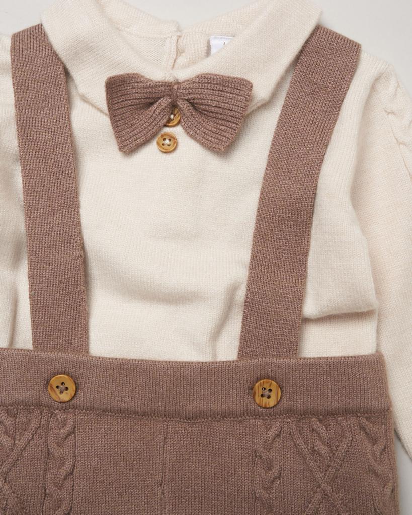 Baby Boys Knit Dungaree Outfit