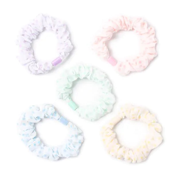 Set of 5 Polka Dot Scrunchies