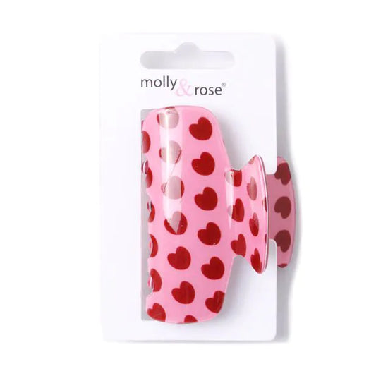 Heart Print Claw Clip