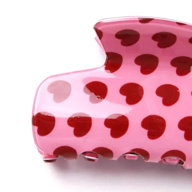 Heart Print Claw Clip