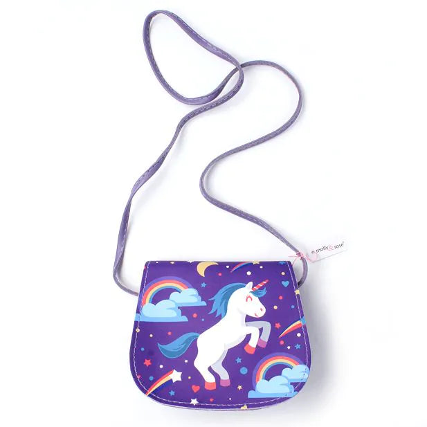 Unicorn Print Saddle Bag