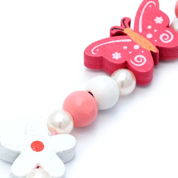 Butterfly Bead Necklace & Bracelet Set