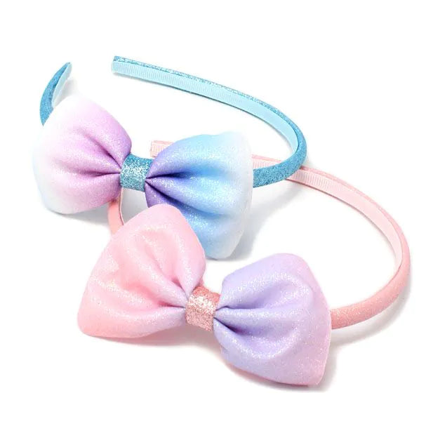 Pastel Glitter Aliceband With Bow