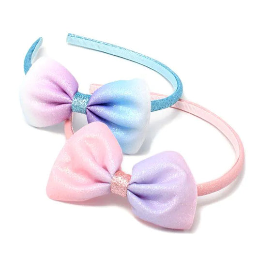 Pastel Glitter Aliceband With Bow