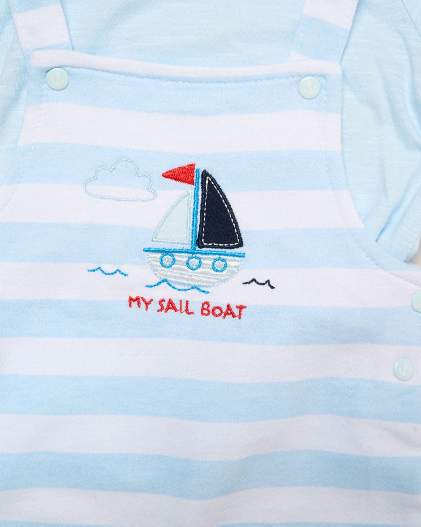 Baby Boys Sail Boat Dungaree Outfit