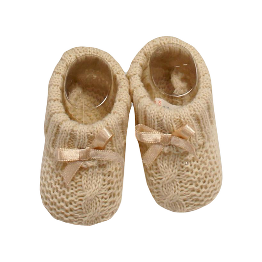 Beige Knitted Booties
