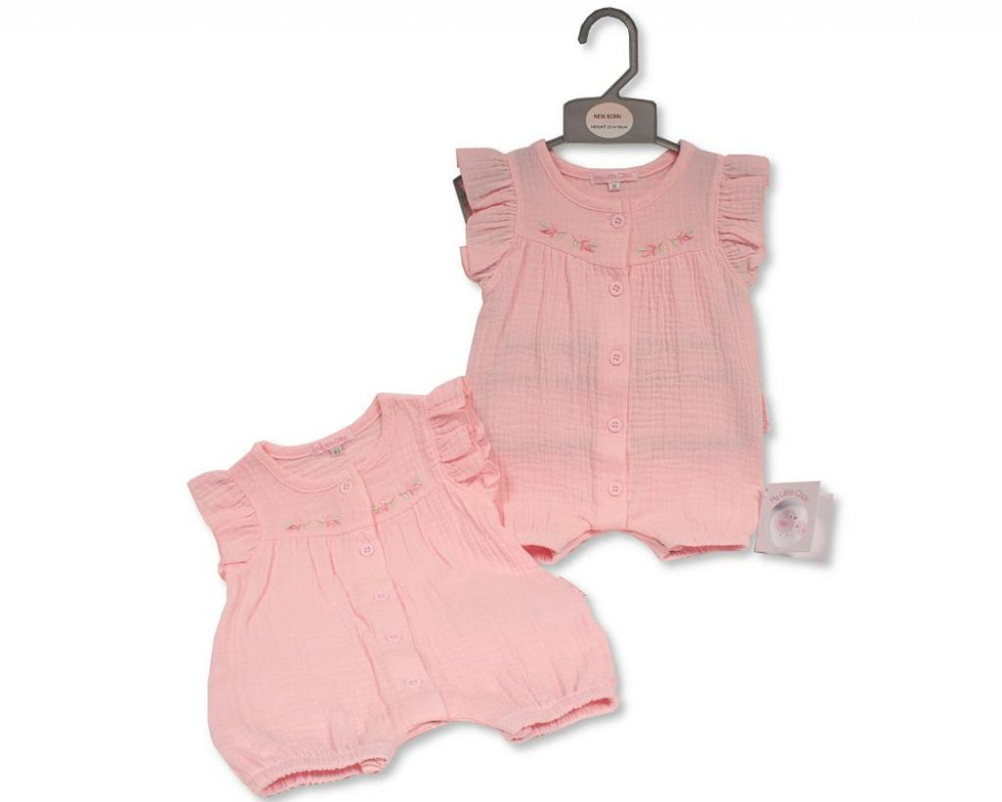 Baby Girls Flower Detail Romper