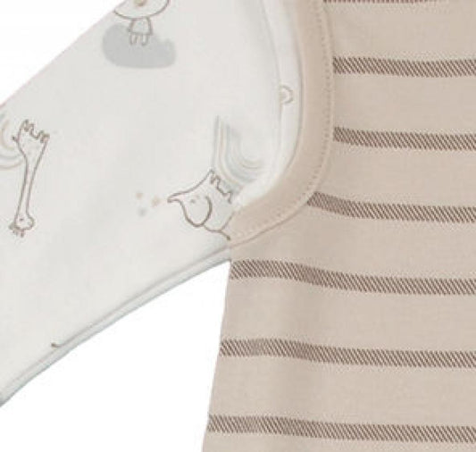 Baby Organic Stripe Dungaree Outfit