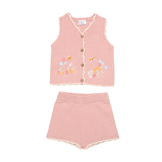 Girls Cotton Knit Outfit