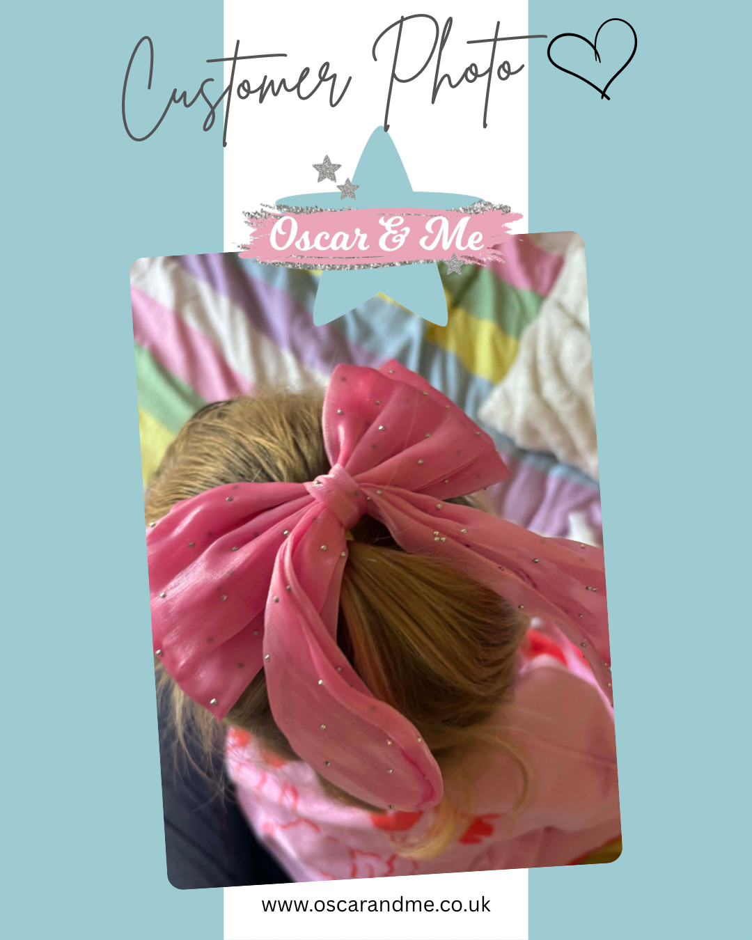 Double Bow Barrette Clip With Tails