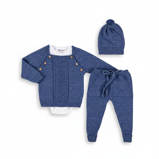 Baby Boys Knitted 4 Piece Outfit
