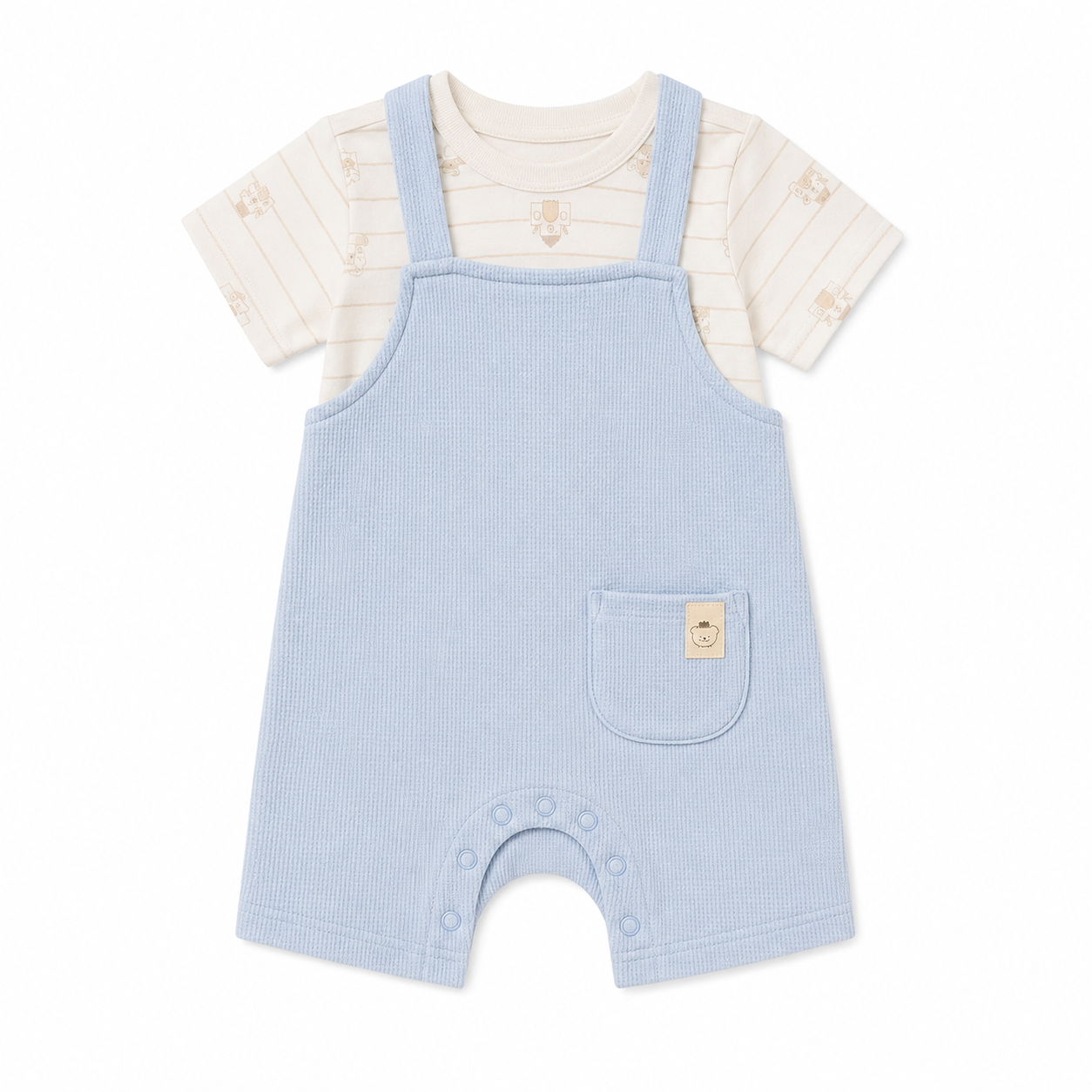 Baby Boys Mock Dungaree Romper