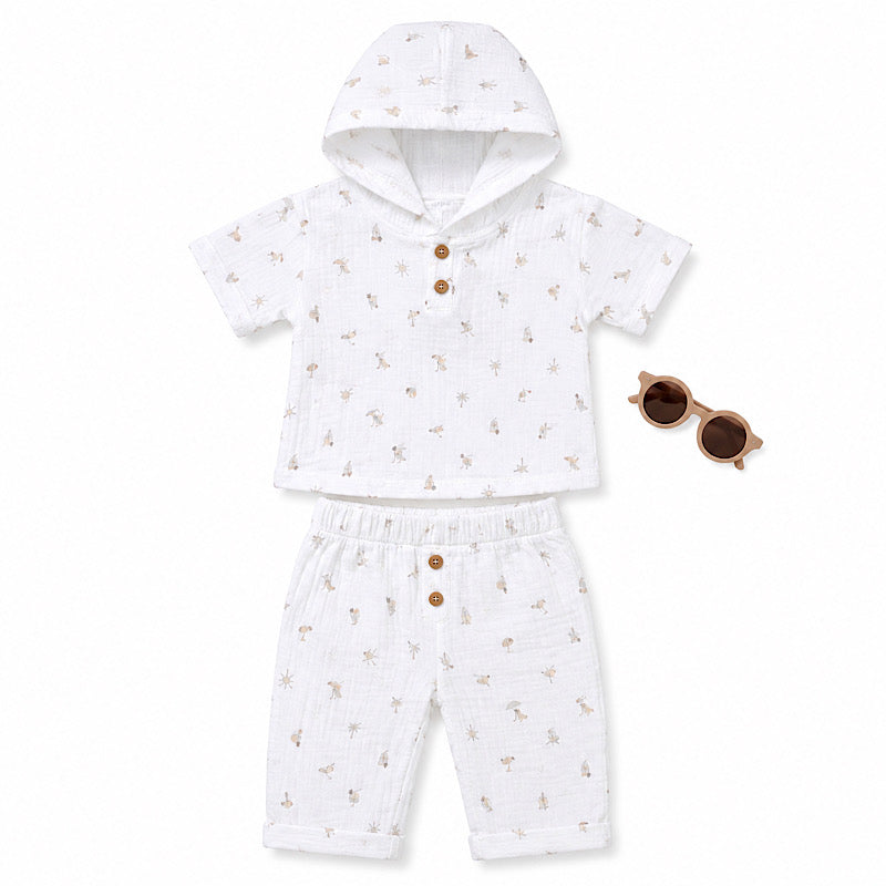 Baby Muslin Outfit with Sunglasses