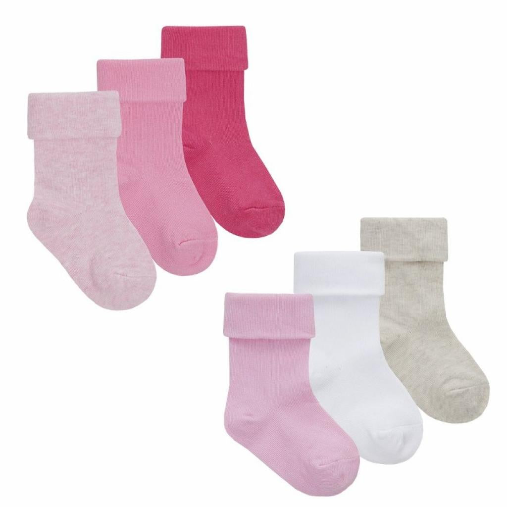 Baby Girls Triple Pack Turnover Socks