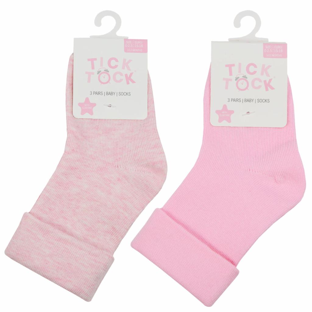 Baby Girls Triple Pack Turnover Socks