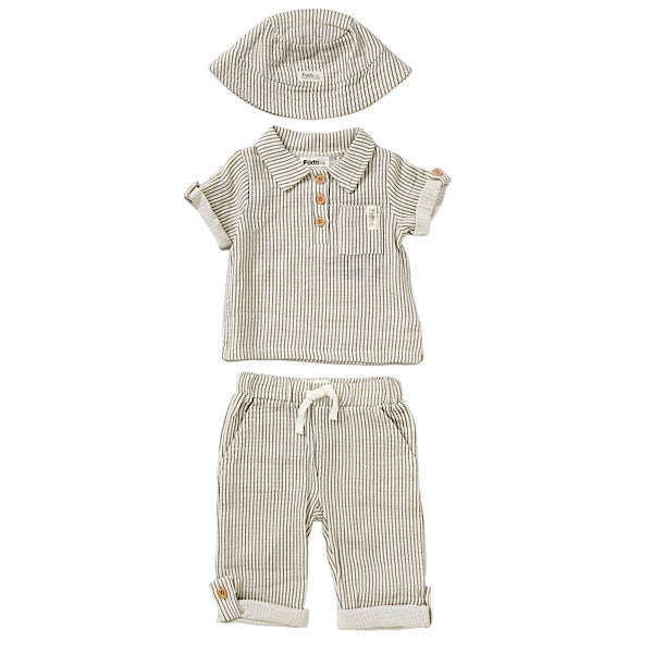 Baby Boys 3 Piece Linen Outfit