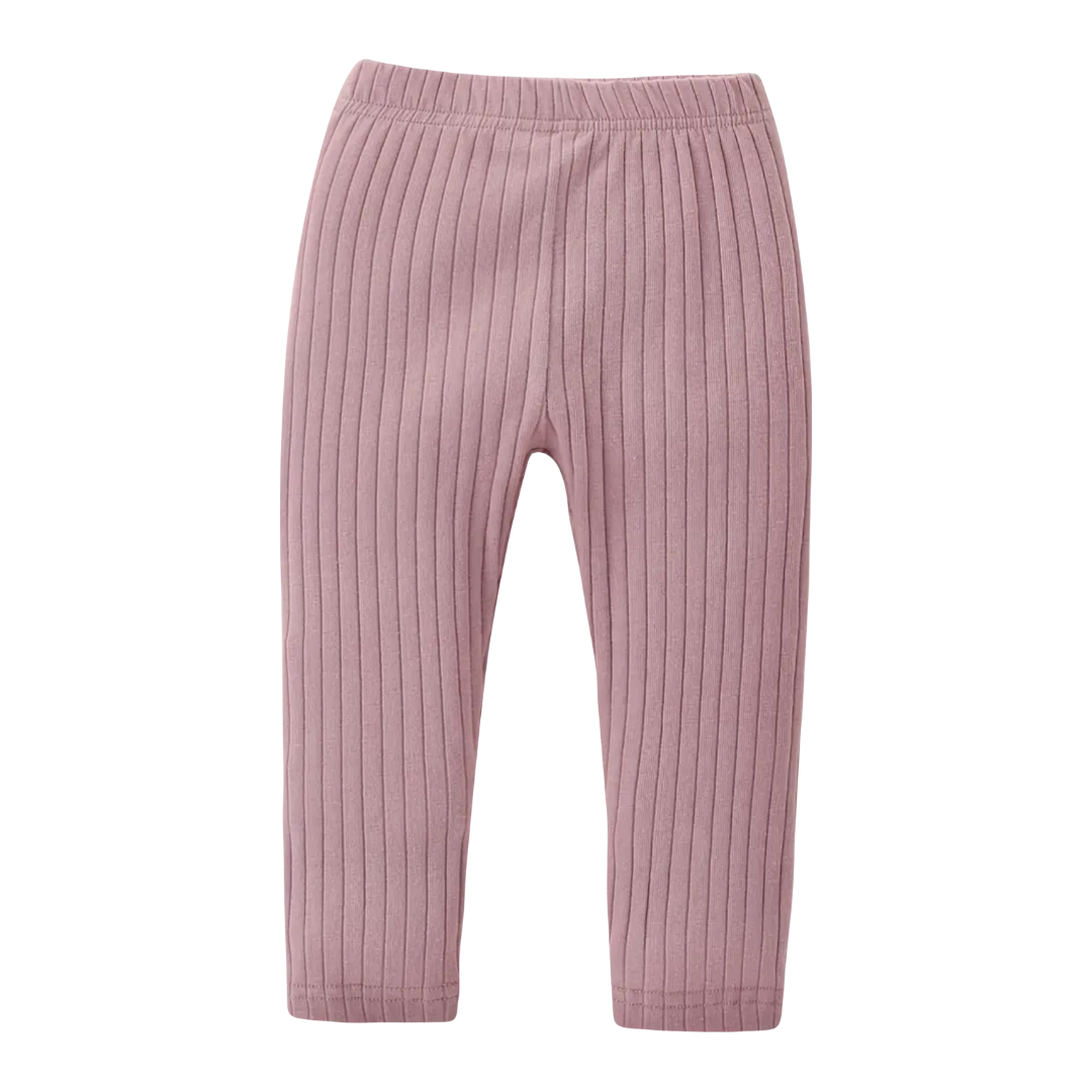 Baby Girls Ribbed Leggings