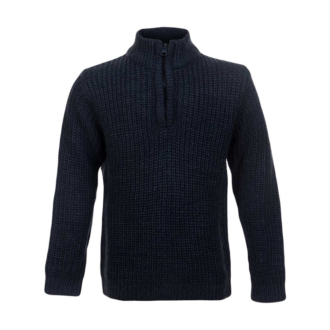 Boys Chunk Knit Half Zip Jumper