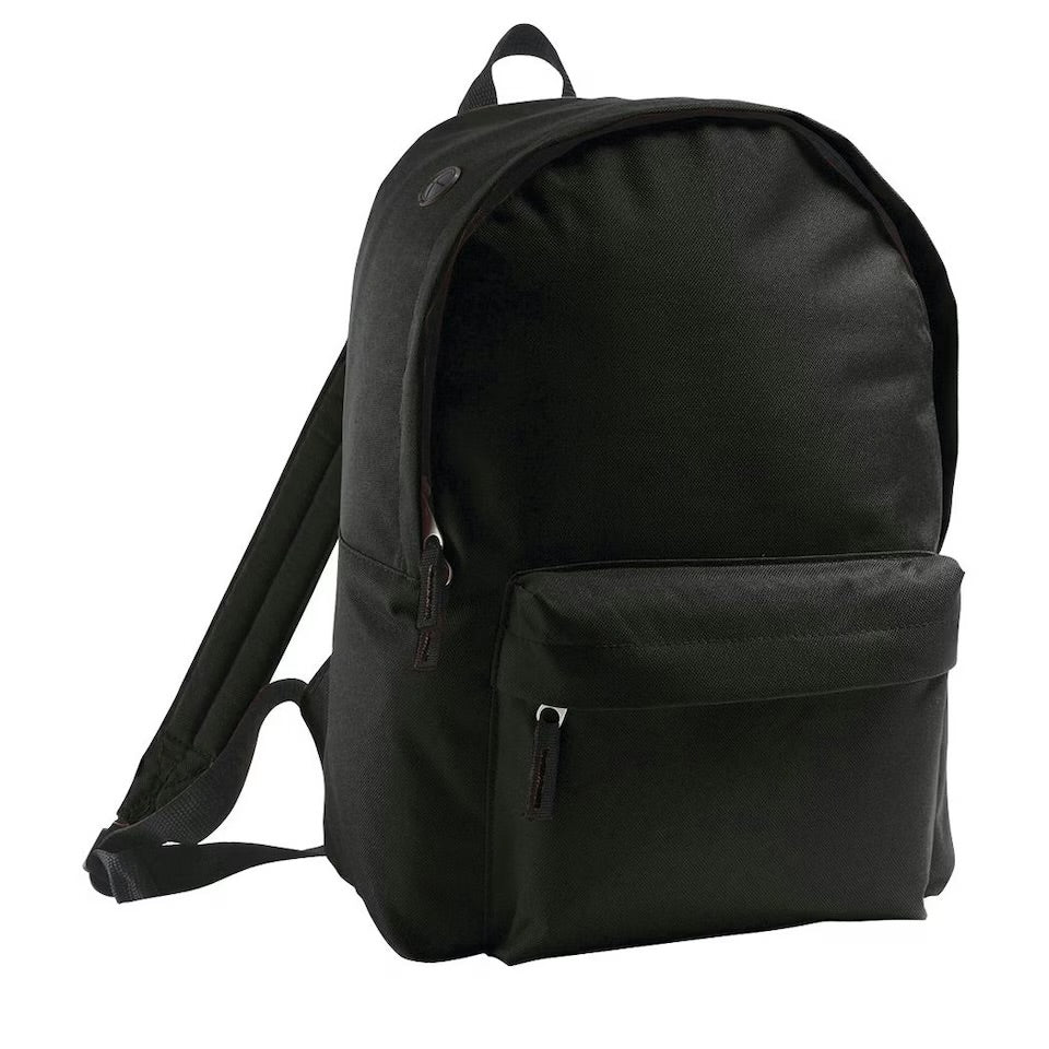 Plain Black Backpack