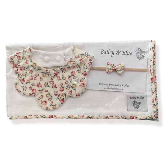 Liberty Raining Rosebuds - Ivory Print 3 Piece Gift Set