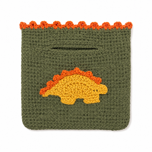 Hand Crocheted Dinosaur Handbag
