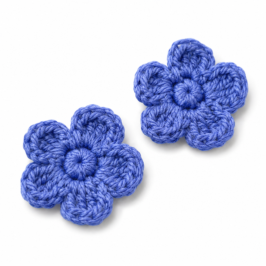 Hand Crocheted Flower Hair Clips