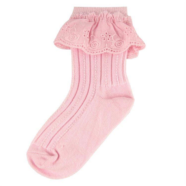 Girls Ribbed Ankle Socks with Embroidered Frill | Oscar & Me | Baby & Children’s Clothing & Accessories