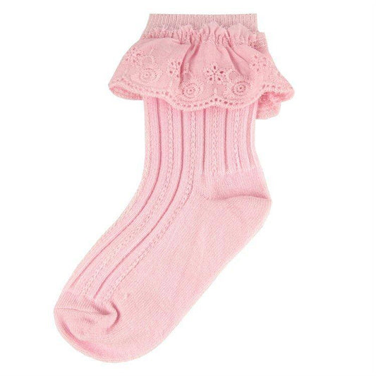 Girls Ribbed Ankle Socks with Embroidered Frill | Oscar & Me | Baby & Children’s Clothing & Accessories