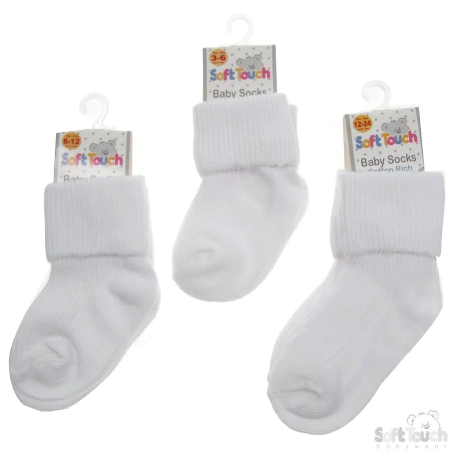 Baby White Turnover Socks | Oscar & Me | Baby & Children’s Clothing & Accessories