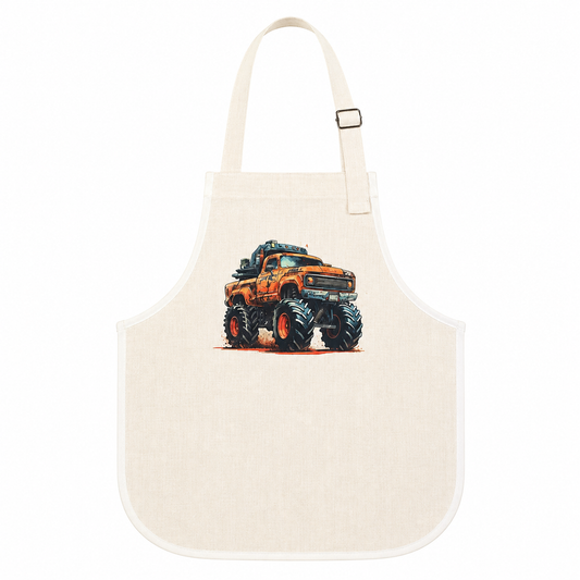 Orange Monster Truck Apron