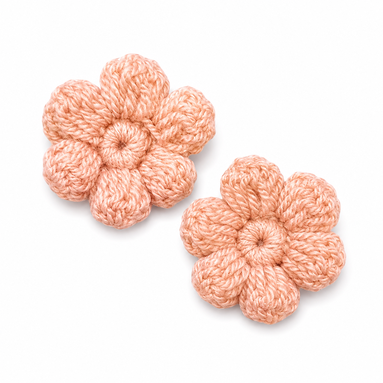 Hand Crocheted Flower Hair Clips