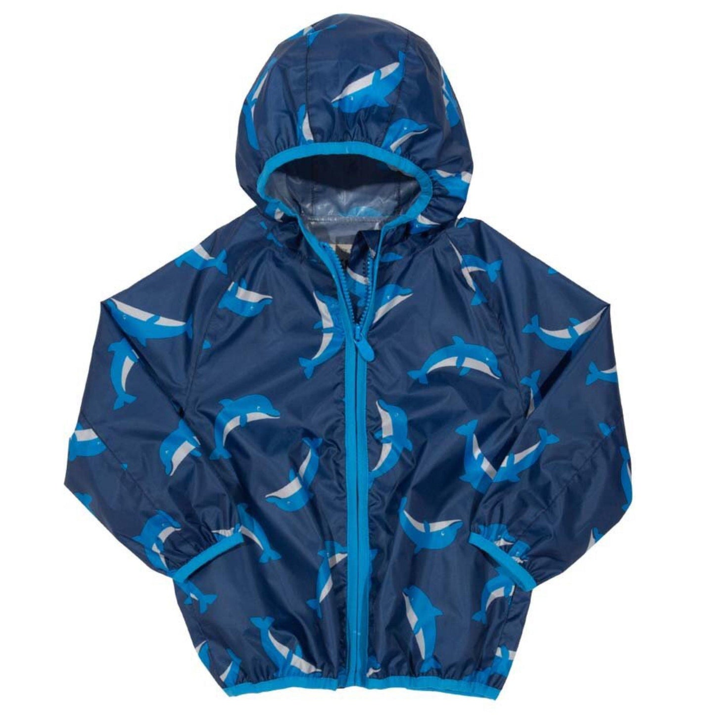 Organic Dolphin Puddlepack Jacket - Blue | Oscar & Me | Baby & Children’s Clothing & Accessories