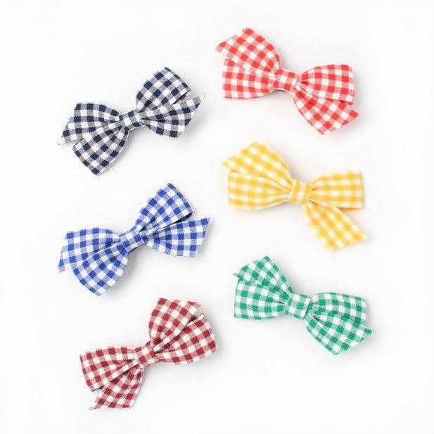 Gingham Fabric Bow Clip | Oscar & Me | Baby & Children’s Clothing & Accessories