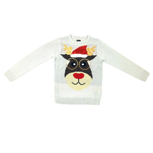 Cream Reindeer Christmas Jumper | Oscar & Me | Baby & Children’s Clothing & Accessories